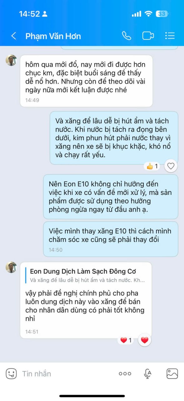 Phản hồi: sáng dễ nổ máy hơn